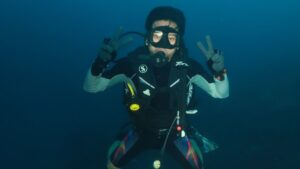 Me diving in Bunaken, Indonesia