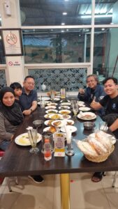 Me having Dinner during advisor visit to Indonesia